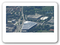 Munich - BWM-World (center) and BMW-Museum (left below the emblem).